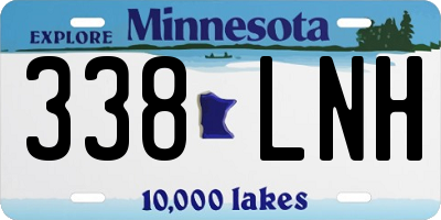 MN license plate 338LNH