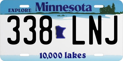 MN license plate 338LNJ