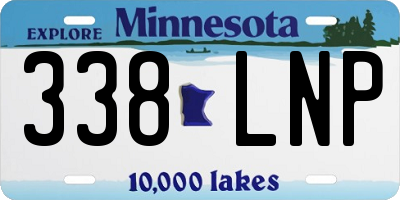 MN license plate 338LNP