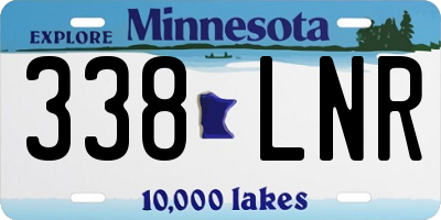 MN license plate 338LNR