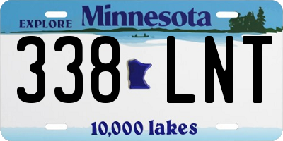 MN license plate 338LNT