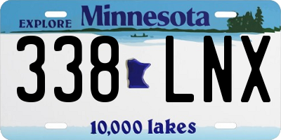 MN license plate 338LNX