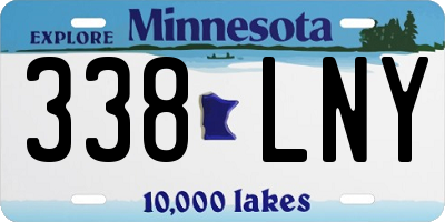 MN license plate 338LNY