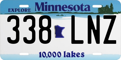 MN license plate 338LNZ