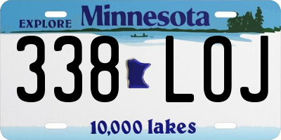 MN license plate 338LOJ