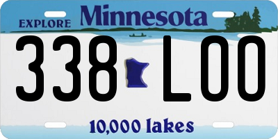MN license plate 338LOO