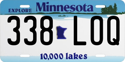 MN license plate 338LOQ