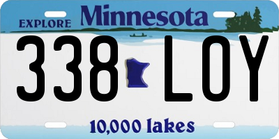 MN license plate 338LOY