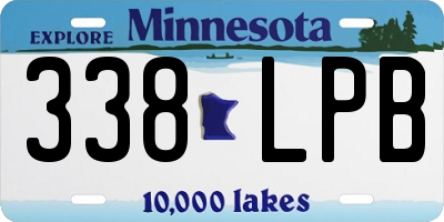 MN license plate 338LPB