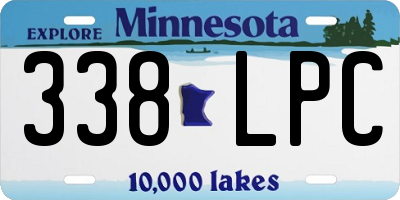 MN license plate 338LPC
