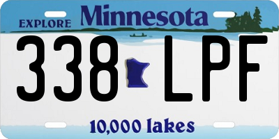MN license plate 338LPF