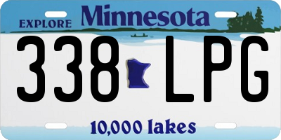 MN license plate 338LPG