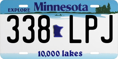MN license plate 338LPJ