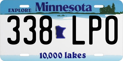 MN license plate 338LPO