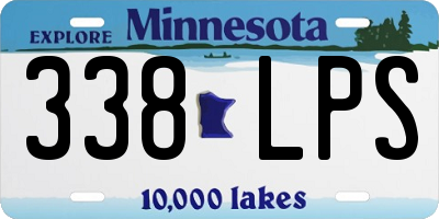 MN license plate 338LPS