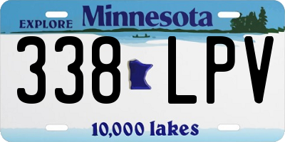 MN license plate 338LPV