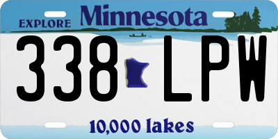 MN license plate 338LPW