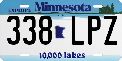 MN license plate 338LPZ