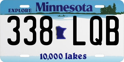 MN license plate 338LQB