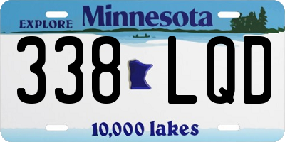 MN license plate 338LQD