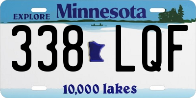 MN license plate 338LQF