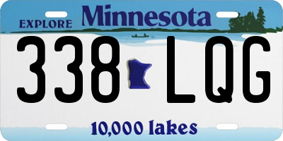 MN license plate 338LQG