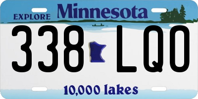 MN license plate 338LQO