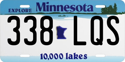 MN license plate 338LQS