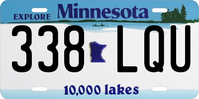 MN license plate 338LQU