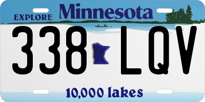 MN license plate 338LQV