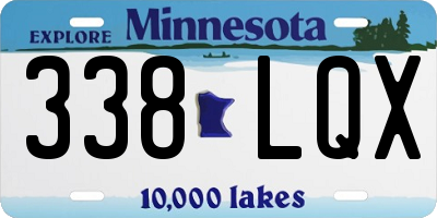 MN license plate 338LQX