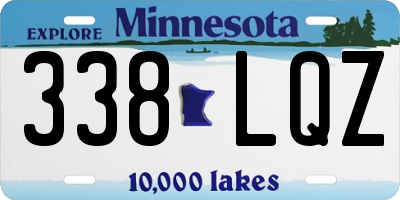 MN license plate 338LQZ