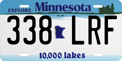 MN license plate 338LRF