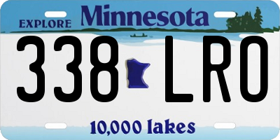 MN license plate 338LRO