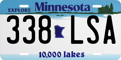 MN license plate 338LSA