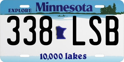 MN license plate 338LSB
