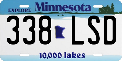 MN license plate 338LSD