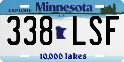MN license plate 338LSF