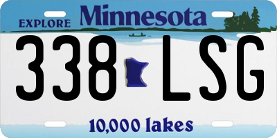 MN license plate 338LSG