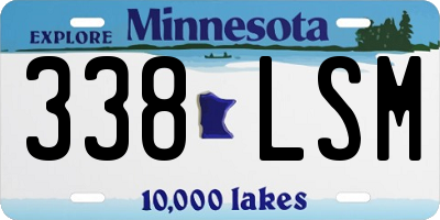 MN license plate 338LSM