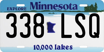MN license plate 338LSQ
