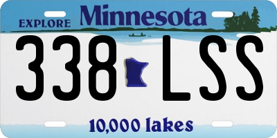 MN license plate 338LSS