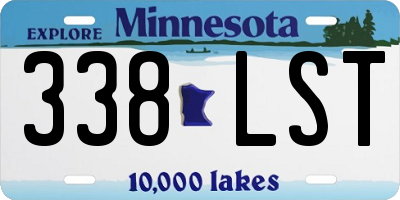 MN license plate 338LST