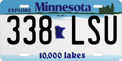 MN license plate 338LSU
