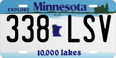 MN license plate 338LSV