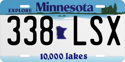 MN license plate 338LSX