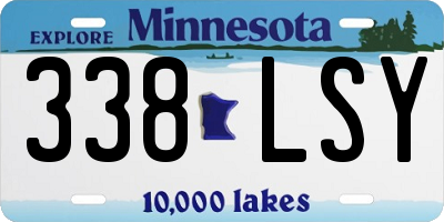 MN license plate 338LSY