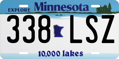 MN license plate 338LSZ