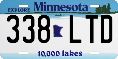 MN license plate 338LTD