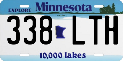 MN license plate 338LTH